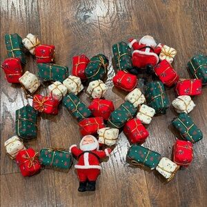 Vintage Santa and Gift Garland